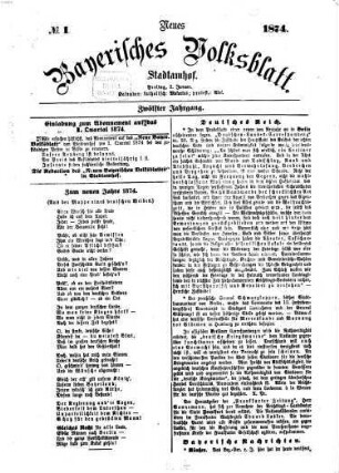 Neues bayerisches Volksblatt. 1874, 1 - 6