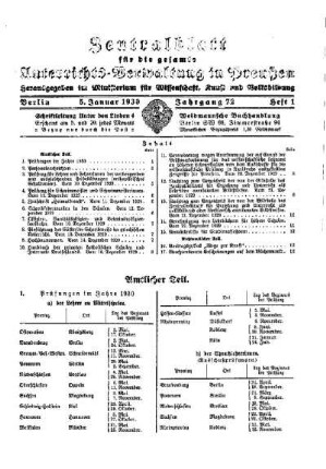 Prüfungen im Jahre 1930 : [Amtlicher Teil]
