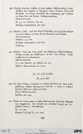 O. Flakons (Nr. 973-980)