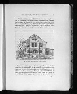Altes Haus in Eppendorf. Gartenseite