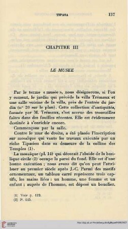 Chapitre III: Le musée