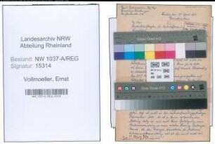 Entnazifizierung Ernst Vollmoeller , geb. 22.12.1910 ()
