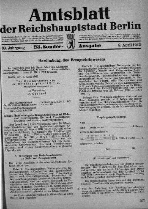 23. Sonder-Ausgabe, 8. April 1942