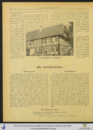 Alte Geschichtchen.