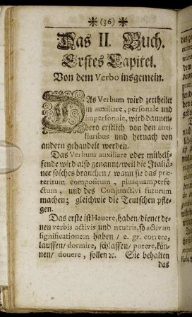 Erstes Capitel. Von dem Verbo insgemein