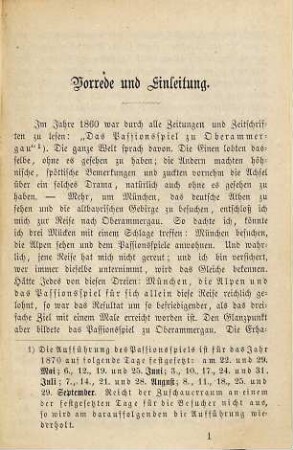 Das Passionsspiel zu Oberammergau in Bayern : nach eigener Anschauung und nach der vorhandenen Literatur als Leitfaden bei den Vorstellungen
