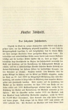 Fünfter Abschnitt. Das siebzehnte Jahrhundert.