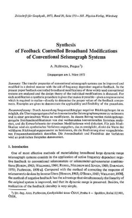 Synthesis of feedback controlled broadband modifications of conventional seismograph systems