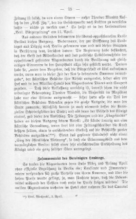 Zusammentritt des Vereinigten Landtags