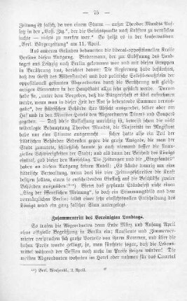 Zusammentritt des Vereinigten Landtags