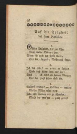 Auf die Trägheit