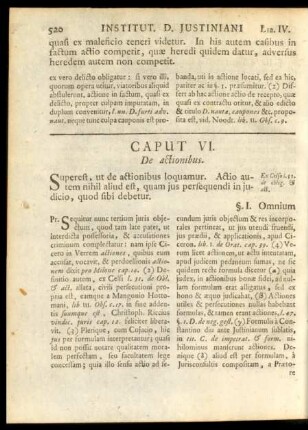 Caput VI. De actionibus