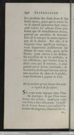 De la conduite qu´une femme doit tenir à l´égard de ses enfans