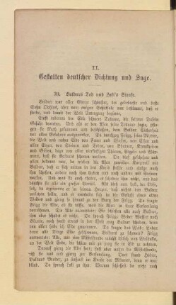 II. Gestalten deutscher Dichtung und Sage