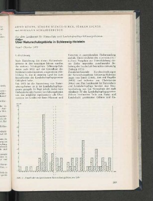 Über Naturschutzgebiete in Schleswig-Holstein. Stand: Oktober 1975.