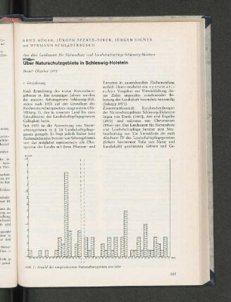Über Naturschutzgebiete in Schleswig-Holstein. Stand: Oktober 1975.