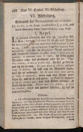VI. Abtheilung. Gebrauch der Particularum relativarum [...]