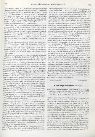 606-608 [Rezension] Meier, Kurt, Evangelische Kirche in Gesellschaft, Staat und Politik 1918 - 1945