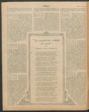 "La avaricia rompe el saco"