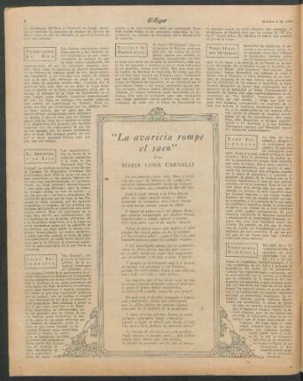 "La avaricia rompe el saco"