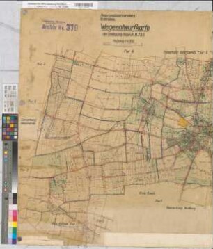 Hilbeck (Werl), Umlegung Hilbeck, Wegeentwurfskarte