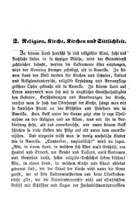 2. Religion, Kirche, Kirchen und Sittlichkeit