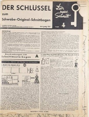 Der neue Schnitt Heft 4 1958