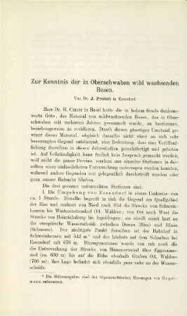 Zur Kenntnis der in Oberschwaben wild wachsenden Rosen
