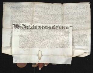 Pfalzgraf Johann Casimir leiht von Katharina, Johann Kleinschmidts Witwe, 1.000 Gulden Kapital.