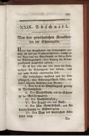XXIX. Abschnitt. Von den gewöhnlichen Krankheiten der Schwangern.