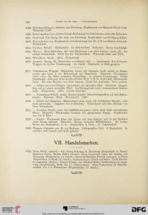 VII. Handelsmarken (Nr. 2024)