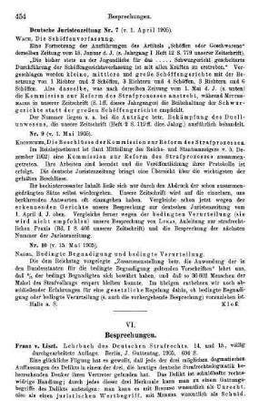 454-464, VI. Besprechungen