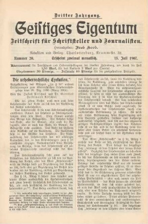Nummer 20 (15. Juli 1907)
