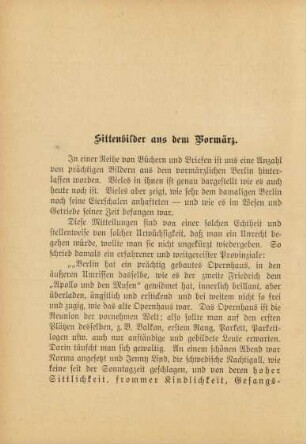 Sittenbilder aus dem Vormärz