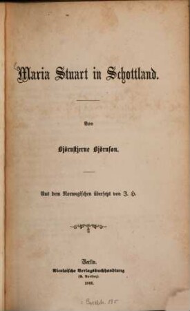 Maria Stuart in Schottland