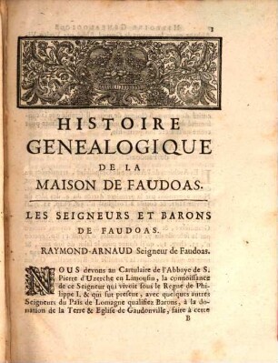 Histoire genealogique de la maison de Faudoas