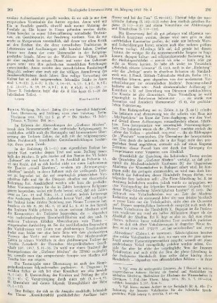 269-271 [Rezension] Zabim (Die mit Samenfluß Behafteten)