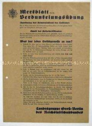 Merkblatt zum Luftschutz