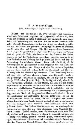 II. Niederschläge