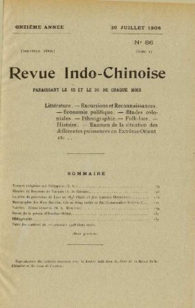 30 Juillet 1908. No 86