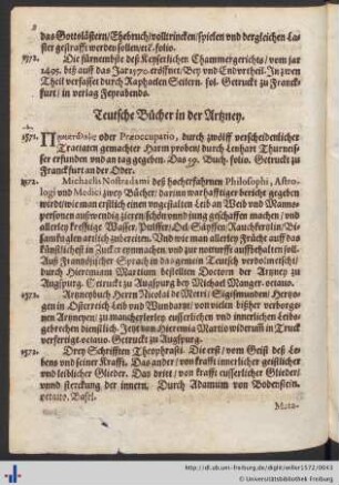Teutsche Bücher in der Artzney.