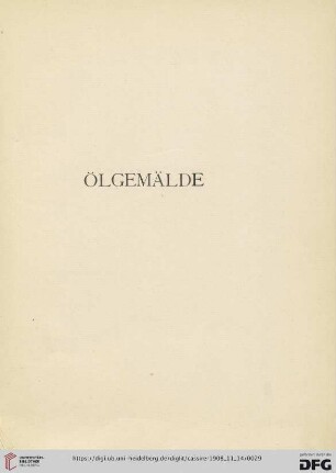 Ölgemälde (Nr. 1-50)