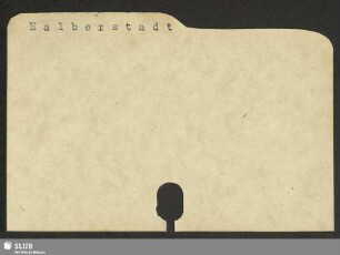 Halberstadt-Herrnhut: [Handschriftenkatalog der RISM-Arbeitsstelle Dresden]