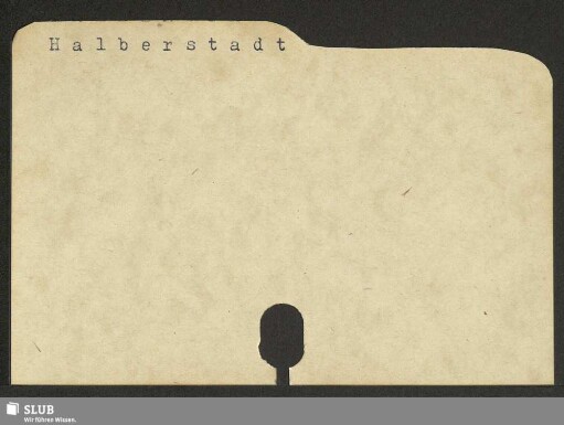 Halberstadt-Herrnhut: [Handschriftenkatalog der RISM-Arbeitsstelle Dresden]