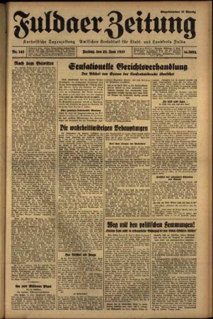Ausgabe vom Freitag, den 25. Juni 1937.