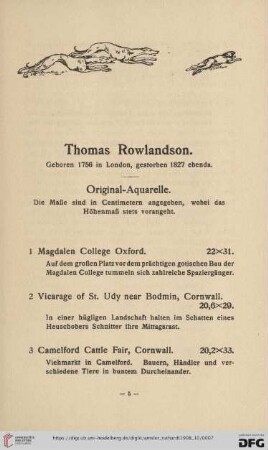 Thomas Rowlandson (Nr. 1-78)