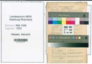 Entnazifizierung Heinrich Heesen , geb. 08.11.1910 (Landwirt)