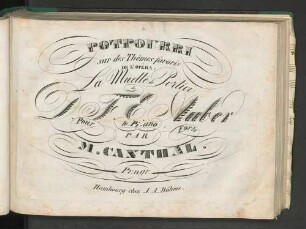 Potpourri sur thêmes favoris de l'opéra La muette de Portici