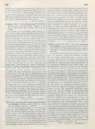 190 [Rezension] Keilbach, Wilhelm, Die Problematik der Religionen