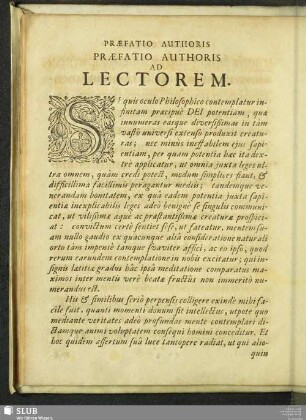 Praefatio Authoris Ad Lectorem